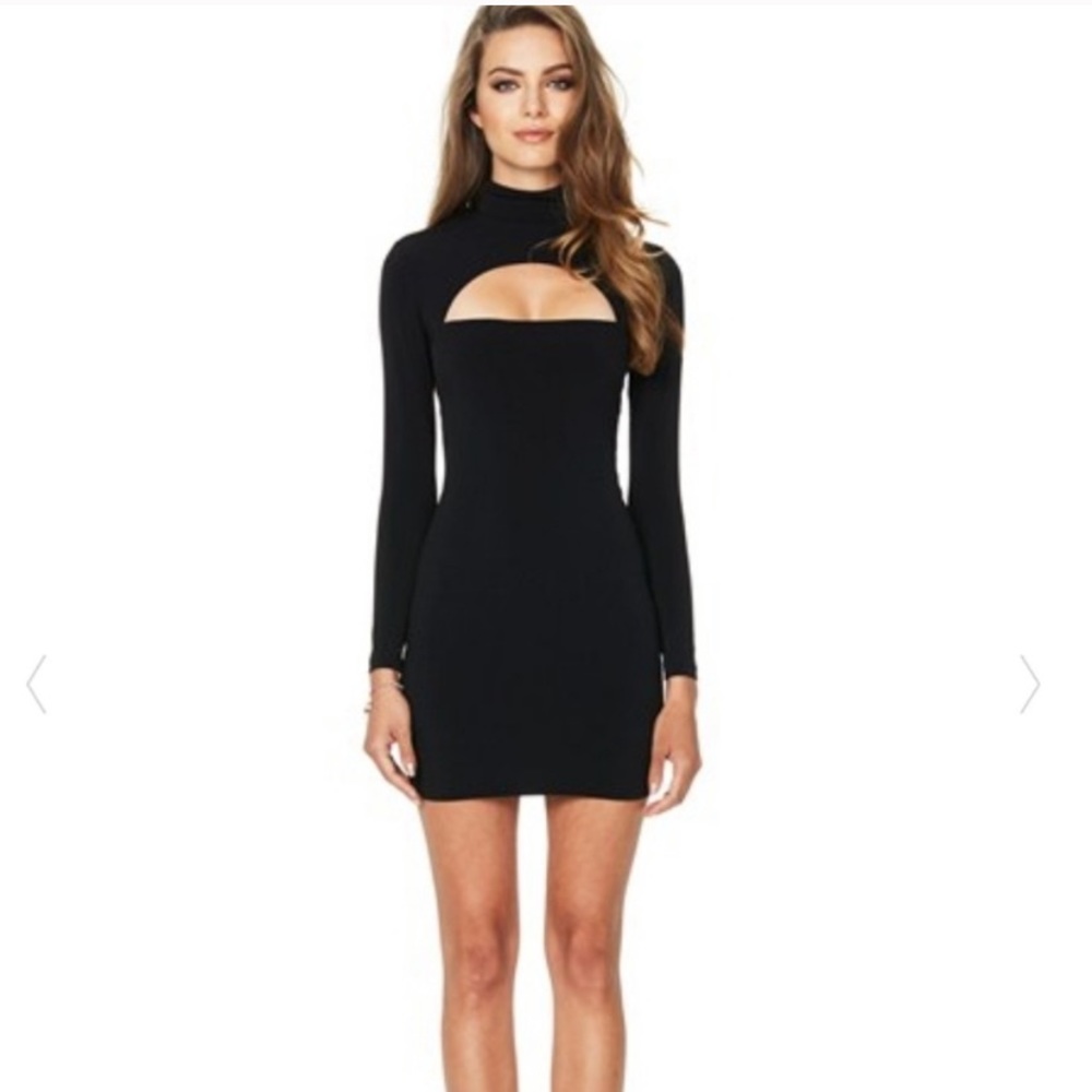 LOVE NOOKIE CHARLIZE MANHATTAN BLACK MINI DRESS - Picture 2 of 7